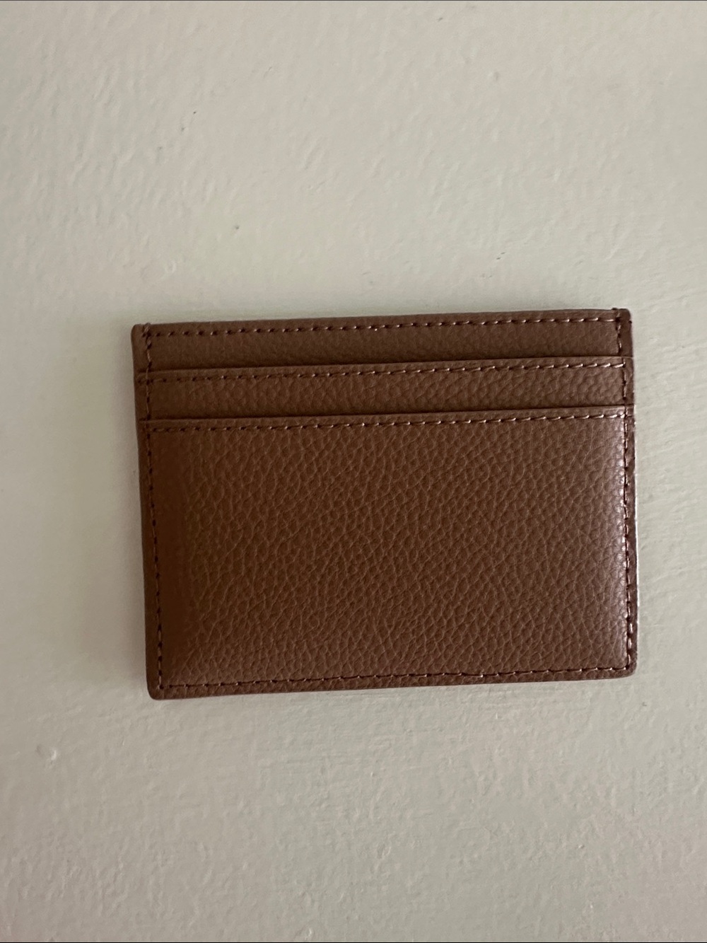 Quince Italian Leather Slim Card Case - cognac